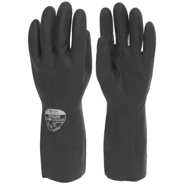 Polyco GI/6406 Industrial Rubber Chemical Resistant Gauntlet Gloves 32cm