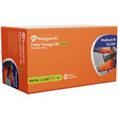 Polyco GL200 Finite Orange HD Nitrile Powder Free Disposable Gloves AQL1.5 (Box 100)