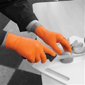 Polyco GL200 Finite Orange HD Nitrile Powder Free Disposable Gloves AQL1.5 (Box 100)
