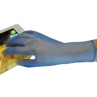 Polyco GL833 Blue Vinyl Powdered Disposable Glove AQL4 Box100