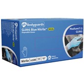 Polyco Bodyguards GL895 Blue Nitrile Powder Free Disposable Glove AQL4 (Box 100)