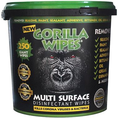 GREEN Biodegradable Gorilla Wipes (Bucket of 250 Wipes) 1012TUBGREEN