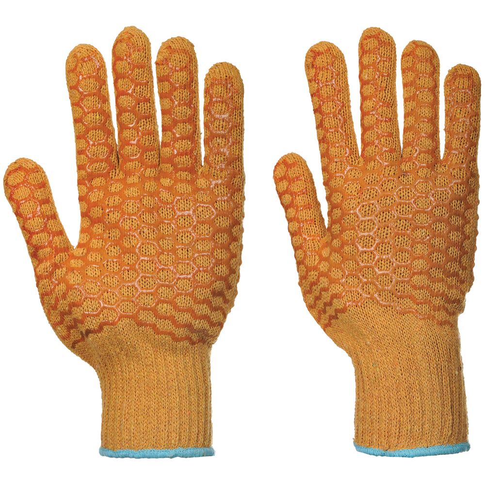 Portwest A130 Criss Cross Grip Gloves with PVC Patterned Coating