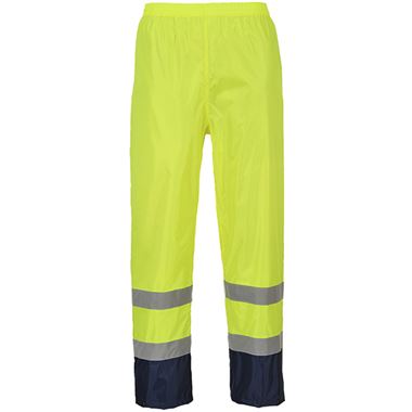 Portwest H444 Yellow Two Tone Waterproof Hi Vis Rain Trouser