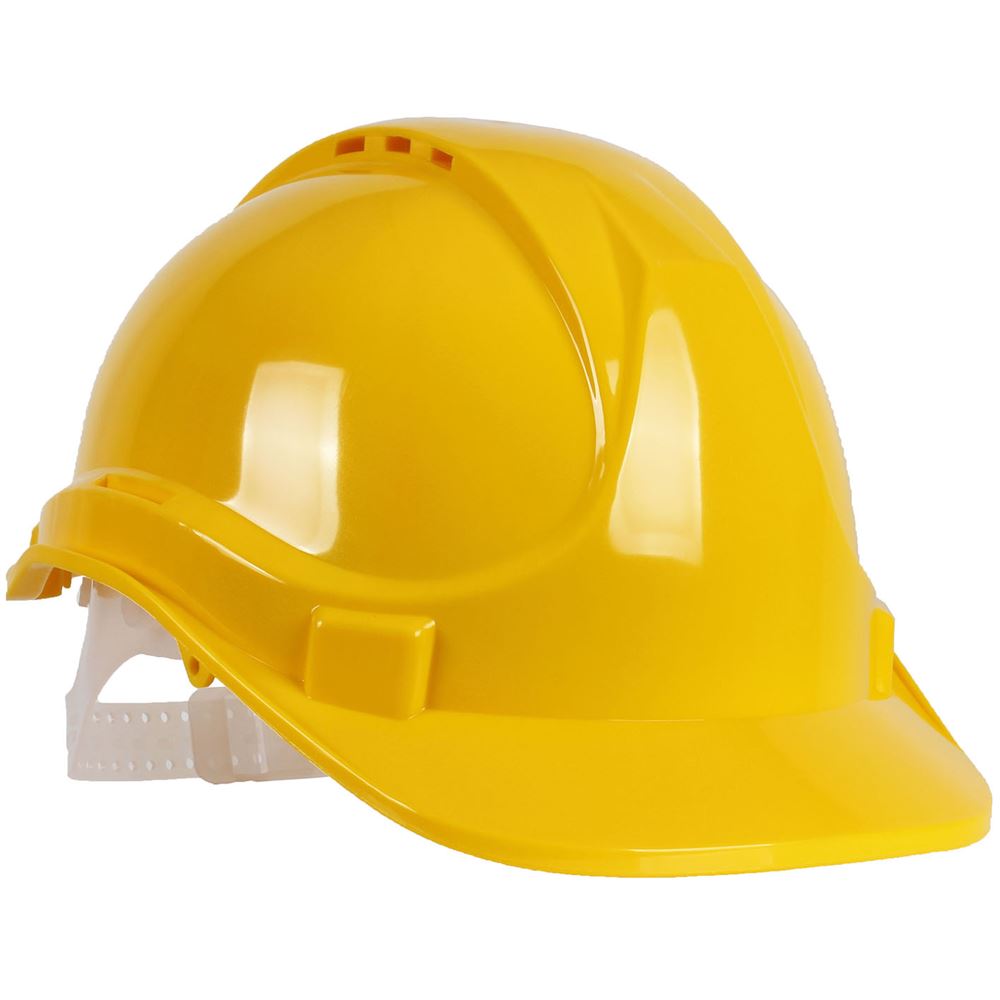 BlackRock Safety Helmet Hard Hat Vented Slip Ratchet Standard Peak
