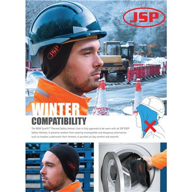 JSP Surefit Thermal Safety Helmet Beanie AHV002-301-100 JSP Surefit Thermal Safety Helmet Beanie AHV002-301-100