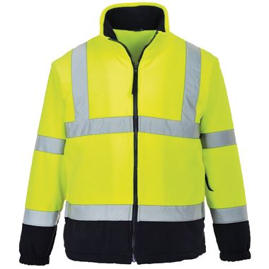 Portwest F301 Two Tone Yellow/Navy Mesh Lined Hi Vis Fleece