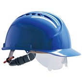 JSP Mk7 Safety Helmet with Retractaspec - Vented Slip Ratchet Standard Peak