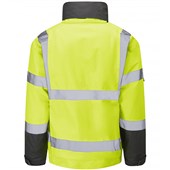 Leo Workwear Bickington Yellow EcoViz 4K Superior Fleece Lined Waterproof Hi Vis Bomber Jacket