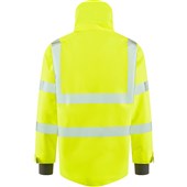 Leo Workwear Dartmoor Yellow EcoViz 15K Mesh Lined Waterproof Breathable Hi Vis Bomber Jacket