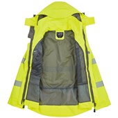 Leo Workwear Dartmoor Yellow EcoViz 15K Mesh Lined Waterproof Breathable Hi Vis Bomber Jacket