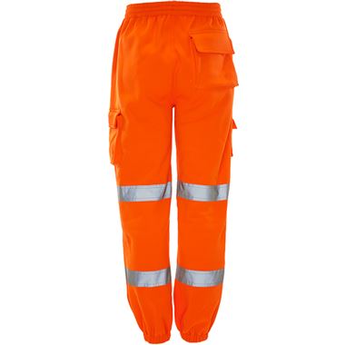 Supertouch Orange Hi Vis Jogging Bottoms