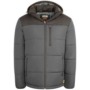 JCB Water Repellent Padded Jacket with Hood
