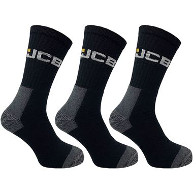 JCB Work Reinforced Socks - Pack 3 Pairs