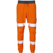 Leo Workwear Hawkridge Orange EcoViz 4X Stretch Hi Vis Jog Trouser