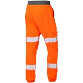 Leo Workwear Hawkridge Orange EcoViz 4X Stretch Hi Vis Jog Trouser