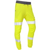 Leo Workwear Hawkridge Yellow EcoViz 4X Stretch Hi Vis Jog Trouser