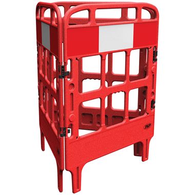 JSP Portagate 3 Gate Compact Reflective Barrier System KBT023-000-600 - Red