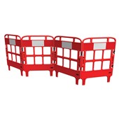 JSP Portagate 4 Gate Compact Reflective Barrier System KBU023-000-600 - Red