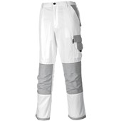 Portwest KS54 White Polycotton Painters Pro Trousers 245g