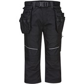 Portwest KX344 Black KX3 3/4 Length Holster Shorts 230g