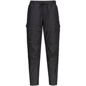 Portwest KX345 KX3 Black Ripstop Stretch Slim Fit Drawstring Combat Work Trousers 230g