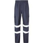 Leo Workwear Appledore Navy EcoViz 4K Waterproof Hi Vis Trouser