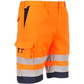 Portwest L043 Orange Lightweight Polycotton Hi Vis Shorts