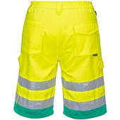 Portwest L043 Yellow Lightweight Polycotton Hi Vis Shorts