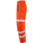Leo Workwear Lundy Orange LTEC 20K High Performance Waterproof Breathable Hi Vis Cargo Trouser