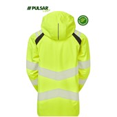 Pulsar Life LFE909 Yellow GRS Recycled Waterproof Breathable Hi Vis Shell Jacket