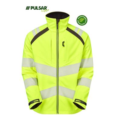 Pulsar Life LFE915 Yellow GRS Recycled Hi Vis Softshell Jacket