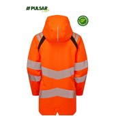 Pulsar Life LFE919 Rail Orange GRS Recycled Insulated Waterproof Hi Vis Jacket