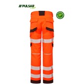 Pulsar Life LFE922 Rail Orange GRS Recycled 4 Way Stretch Hi Vis Combat Trouser