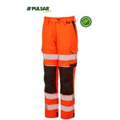 Pulsar Life LFE922 Rail Orange GRS Recycled 4 Way Stretch Hi Vis Combat Trouser