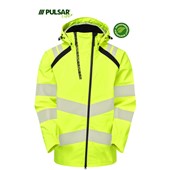 Pulsar Life LFE959 Yellow Women's GRS Recycled Waterproof Breathable Hi Vis Shell Jacket