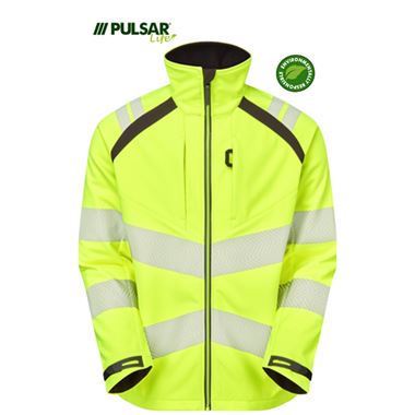 Pulsar Life LFE965 Yellow Women's GRS Recycled Hi Vis Softshell Jacket