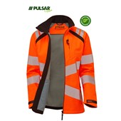 Pulsar Life LFE966 Rail Orange Women's GRS Recycled Hi Vis Softshell Jacket
