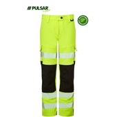 Pulsar Life LFE971 Yellow Ladies GRS Recycled 4 Way Stretch Hi Vis Combat Trouser