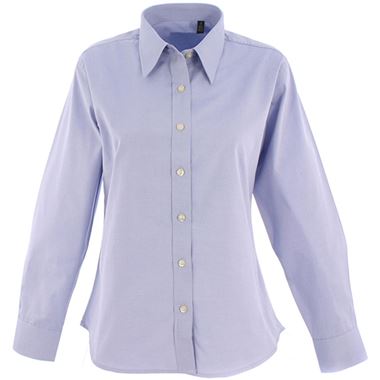 Uneek UC703 Ladies Long Sleeve Pinpoint Oxford Shirt Uneek UC703 Ladies Long Sleeve Pinpoint Oxford Shirt