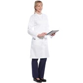 Portwest LW63 Women's White Polycotton Standard Coat 210g