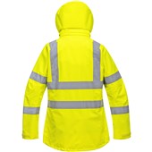 Portwest LW70 Yellow Womens Mesh Lined Waterproof & Breathable Hi Vis Jacket