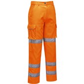 Portwest LW71 Orange Polycotton Womens Hi Vis Trousers 