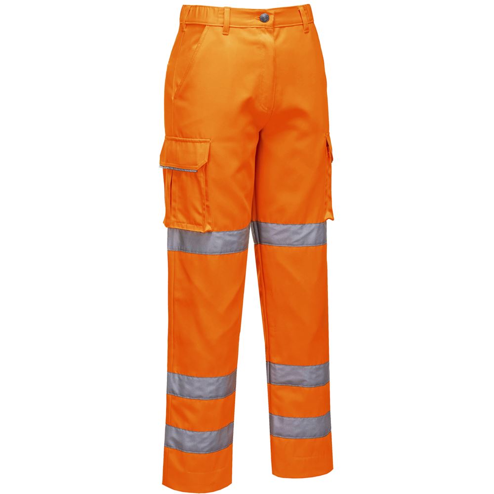 Portwest LW71 Orange Womens Hi Vis Trousers | Safetec Direct