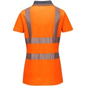 Portwest LW72 Orange Womens Hi Vis Polo Shirt