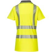 Portwest LW72 Yellow Womens Hi Vis Polo Shirt 