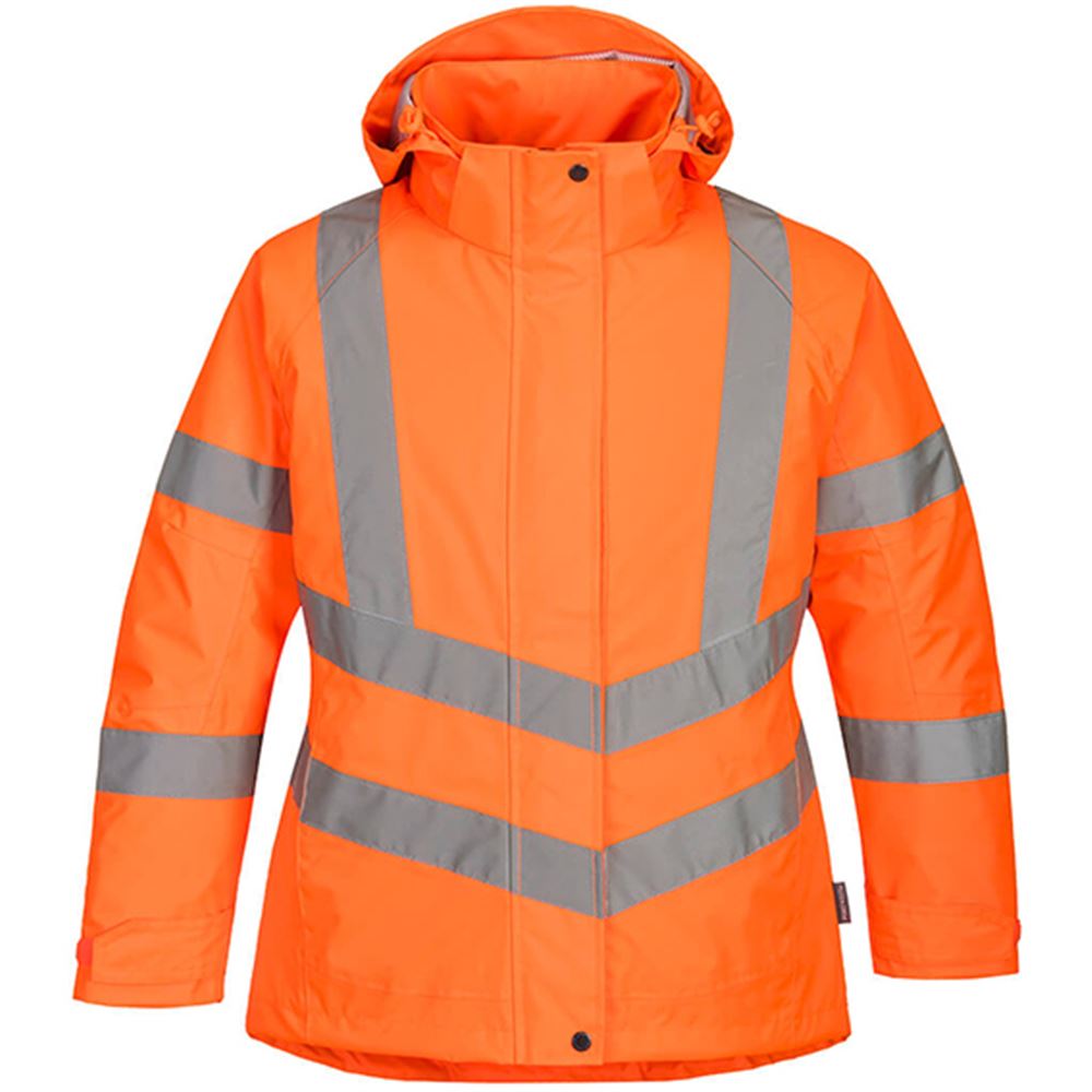 Portwest LW74 Orange Womens Hi Vis Jacket | Safetec Direct