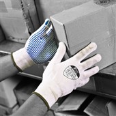 Polyco Matrix D Grip Gloves White 70-MAT with PVC Dot Palm - 13g