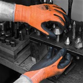 Polyco Matrix Orange PU Work Gloves MOP with PU Coating - 15g Cut Level 3