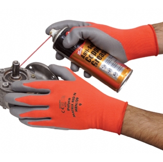Matrix Red N Grip Glove - Foamed Nitrile Coating